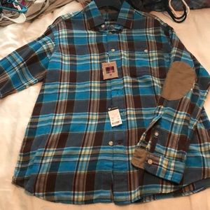 Daniel Cremieux Men’s long sleeve vintage twill plaid shirt. NWT